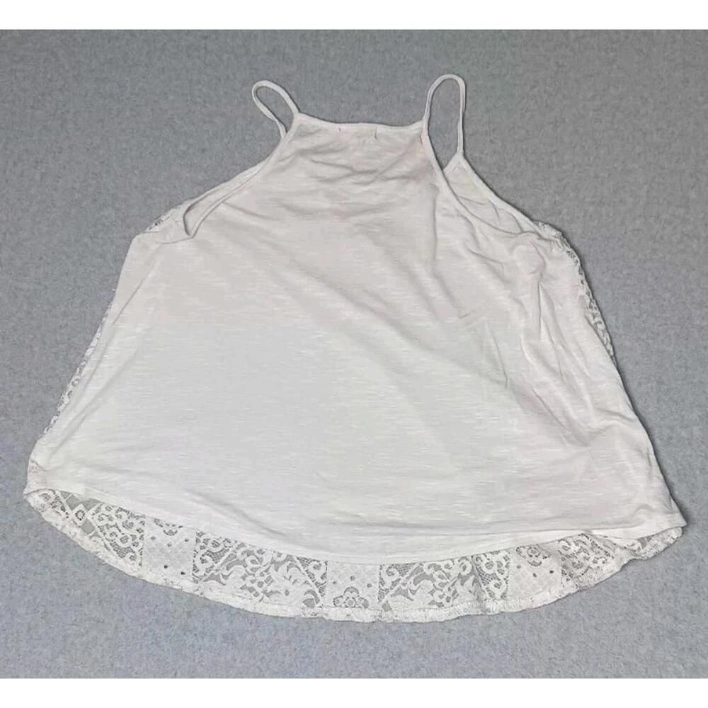 Eyeshadow Spaghetti Strap Tank Top Womens Size M White Lace Criss Cross Vneck... - Picture 10 of 10